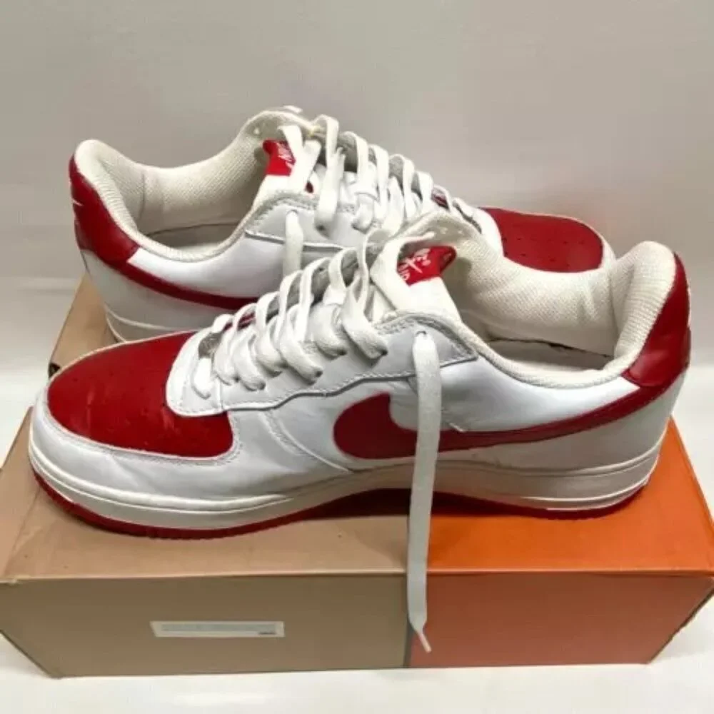 Nike Air Force 1 Men's 10 White Red Low '82 Limited 306353-161 Rare 2003 Y2K Vtg